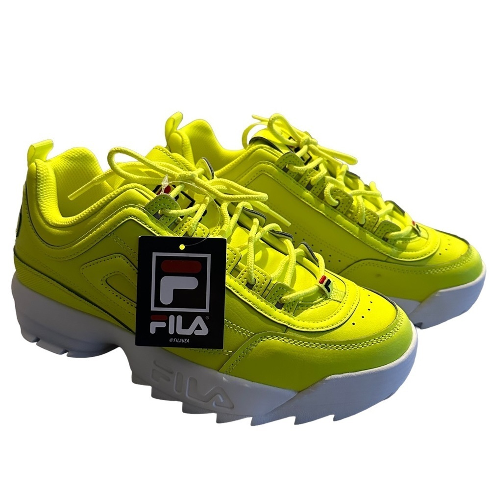 Fila | Neon Mens Disruptor II Sneakers Size 8.5